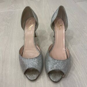 Kate Spade Glitter Sparkle Peep Toe Heel Size 11